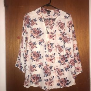 White shirt with flowers